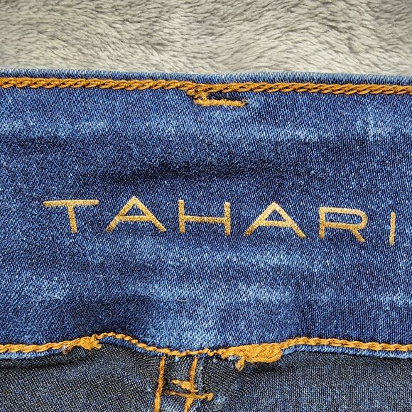 Tahari Jeans Womens 22W Blue Charlotte Comfort Luxe Double Button Skinny Stretch - Picture 6 of 13